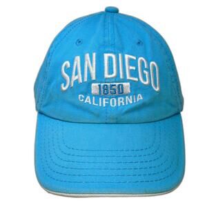 Strand Headwear San Diego California Blue One Size Baseball Cap Strapback Hat